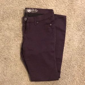 Dark purple jean leggings